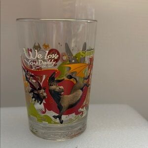 Shrek Themed Glass with Donkey Design